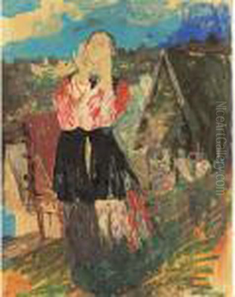 Peasant Woman In The Village - view 1