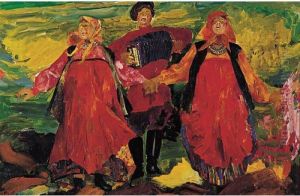 Russian Peasants Singing by Philippe Andreevitch Maliavine