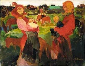 Peasant Women In The Field by Philippe Andreevitch Maliavine