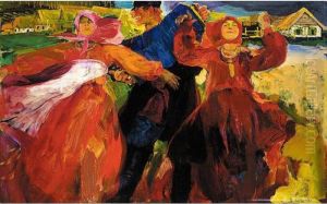 Dancing To The Accordian by Philippe Andreevitch Maliavine