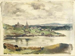 Village Near A River