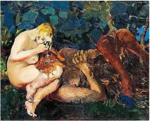Nude With Satyr by Philippe Andreevitch Maliavine