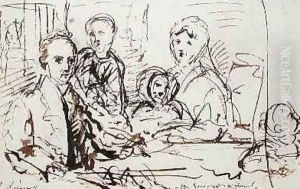 William Albin Garratt and Family 1830 by John Linnell