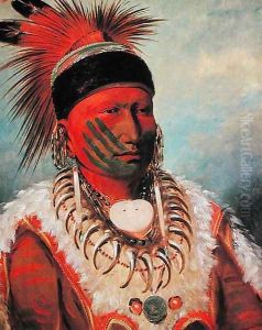 'White Cloud', Head Chief of the Iowas, 1844-45 by George Catlin