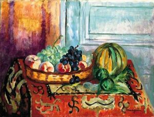 Melon, Peches Et Corbeille Melon, Peches Et Corbeille