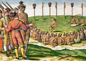 Indian Victory Ceremony by Jacques le Moyne de Morgues