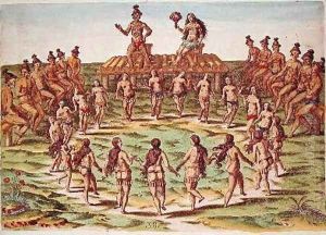 The Chief Receives his Bride by Jacques le Moyne de Morgues