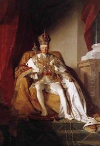 Emperor Franz I Of Austria In His Coronation Robes 1832 by Friedrich Ritter von Amerling