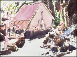 Camp At Noon, Gullfoot Lake Camp At Noon, Gullfoot Lake