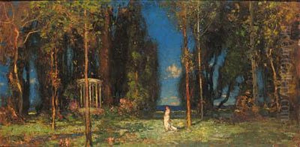 Figure In An Enchanted Garden - view 1