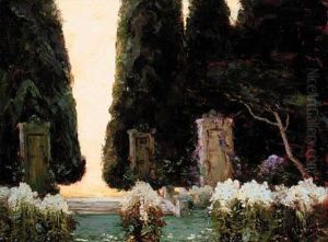 Garden Of The Lilacs by Thomas E. Mostyn
