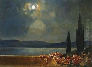 Moonlight On The Terrace by Thomas E. Mostyn
