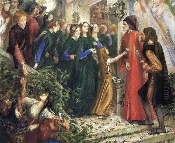 Beatrice Meeting Dante At A Wedding Feast Denies Him Her Salutation - view 1