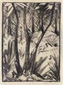 Waldlandschaft Mit Kleinen Figuren Waldlandschaft Mit Kleinen Figuren