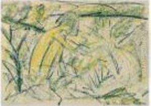Madchen Am Strand (girl On The Beach) by Otto Mueller