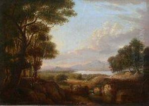 A Highland Loch With Distant Castle by Alexander Nasmyth