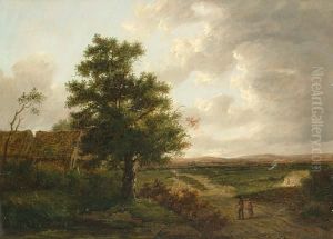 Figures On A Country Lane. by Patrick, Peter Nasmyth