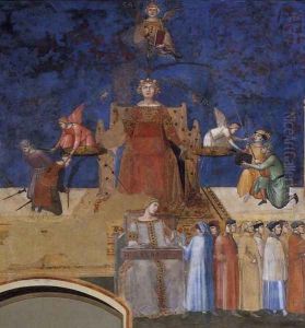 Allegory of the Good Government (left view, detail) 1338-40