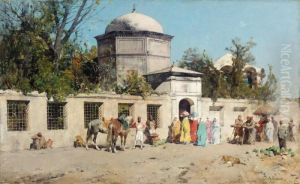 Outside The Palace by Alberto Pasini