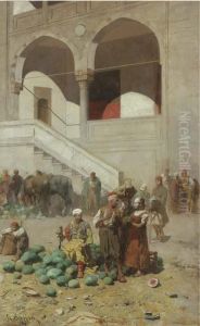 A Syrian Market by Alberto Pasini