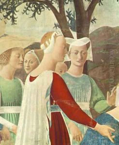 Adoration of the Holy Wood (detail-3) c. 1452 by Piero della Francesca