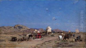 Colombaie Per Raccogliere Il Grano Nelle Pianure Di Kunickak, Persia by Alberto Pasini