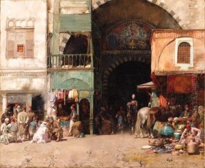 The Bazaar by Alberto Pasini