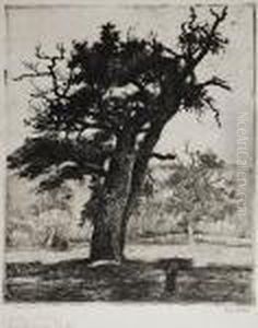 Stary Dab W Barbizon by Jean Misceslas Peske