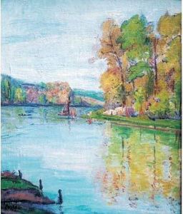 La Seine A Thomery by Jean Misceslas Peske