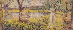 Paysage Avec Trois Baigneuses by Hippolyte Petitjean
