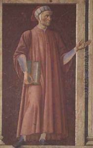 Dante Alighieri (1265-1321) from the Villa Carducci series of famous men and women, c.1450 by Andrea Del Castagno