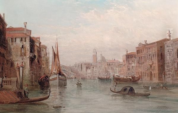 The Grand Canal, The Rialto Bridge In The Distance - view 1