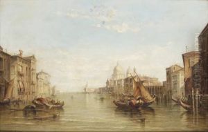 Vy Fran Canal Grande Mot Maria Della Salute, Venedig by Alfred Pollentine