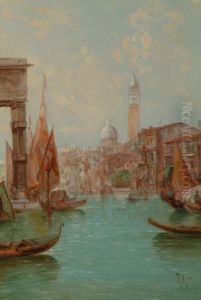British The Dogana And Venice by Alfred Pollentine