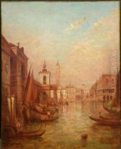 The Grand Canal Of Venice At Sunset by Alfred Pollentine