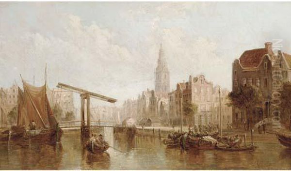 A View Of The Zuiderkerk From The Groenburgwal Canal,amsterdam - view 1