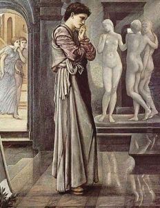 Pygmalion and the Image I: The Heart Desires by Sir Edward Coley Burne-Jones
