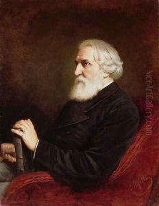 Portrait of Ivan Sergeevich Turgenev (1818-83) 1872 by Vasily Perov