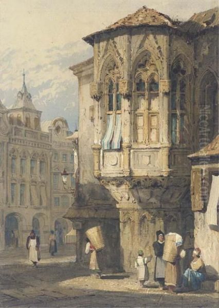 A Continental Street Scene - view 1