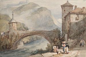 A Continental Town Scene