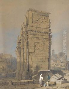 The Arch Of Constantine, Rome, From The South