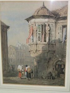 A Continental Street Scene by Samuel Prout