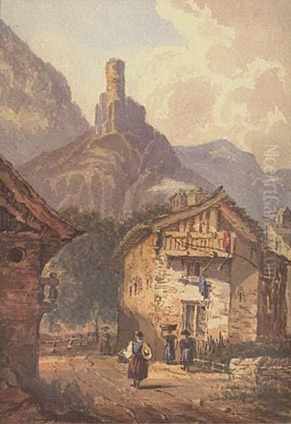 View Of An Apline Village - view 1