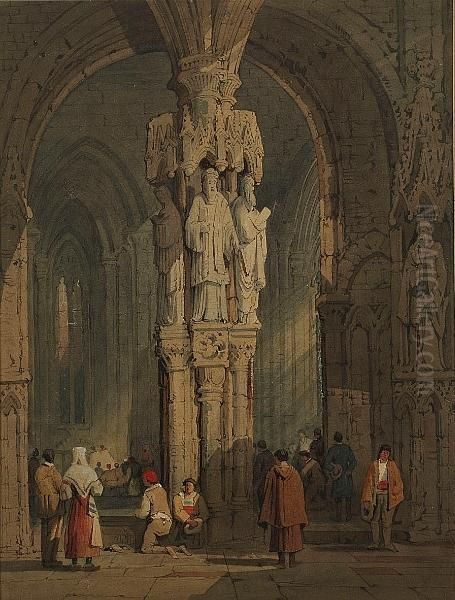 The Entrance To A Continental Cathedral - view 1
