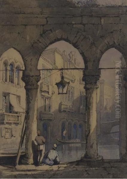 Watching The Gondolier, Venice - view 1