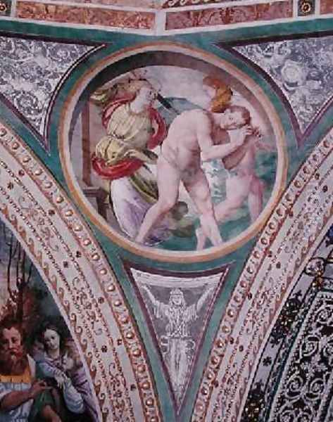 The Expulsion of Adam and Eve from the pendentive of the dome 1532-36 - view 1