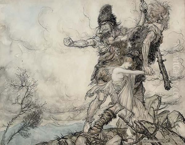 The Giants Fasolt And Fafner Abducting Freia, Goddess Of Love, From - view 1
