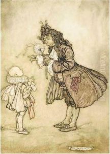 When Her Majesty Wants To Know The Time by Arthur Rackham