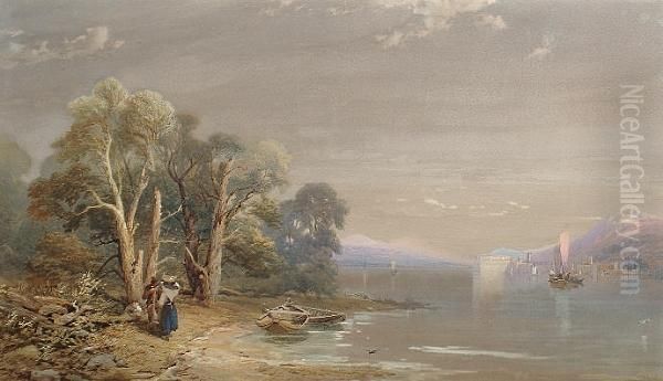 View Of A Lake With A Town In The Distance - view 1