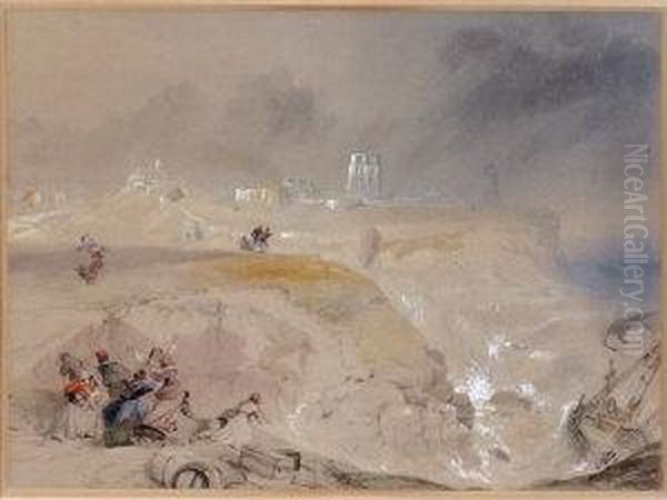 The Wreck Of The Betsy Cains On The Rocks At Battery Point, Tynemouth. - view 1